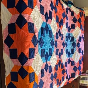 Colorful Geometric Quilt 96 x 96